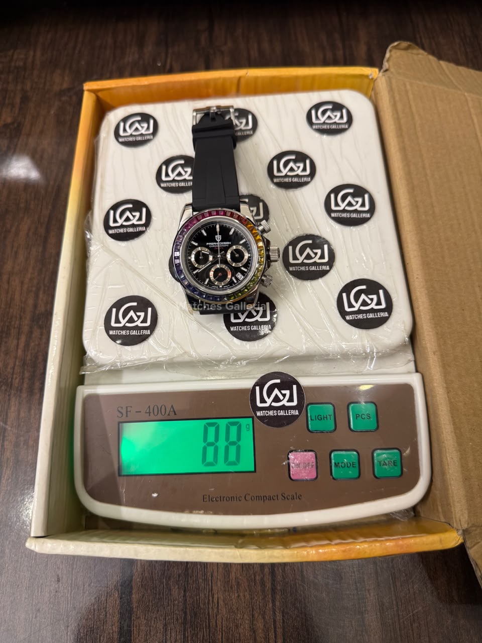 Pagani Design PD1644 Daytona Rainbow Jubilee Limited Edition Chronograph Watch PD1644LE | 40mm Sapphire Crystal, Seiko VK63 Quartz, Complete Calendar & Rainbow Stones Bezel