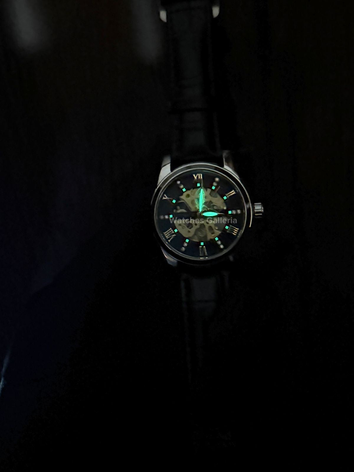 Onola Skeleton Watch Automatic (Silver/Black) ON3861 Watches Galleria