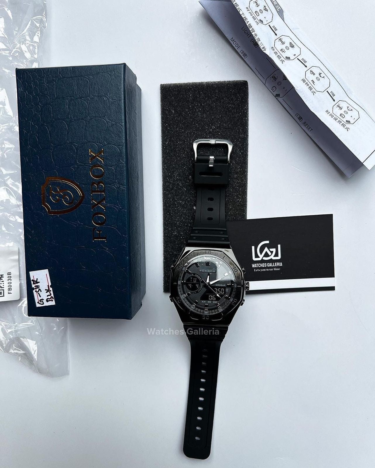 Foxbox Oak Analog Digital (Black) FB0030