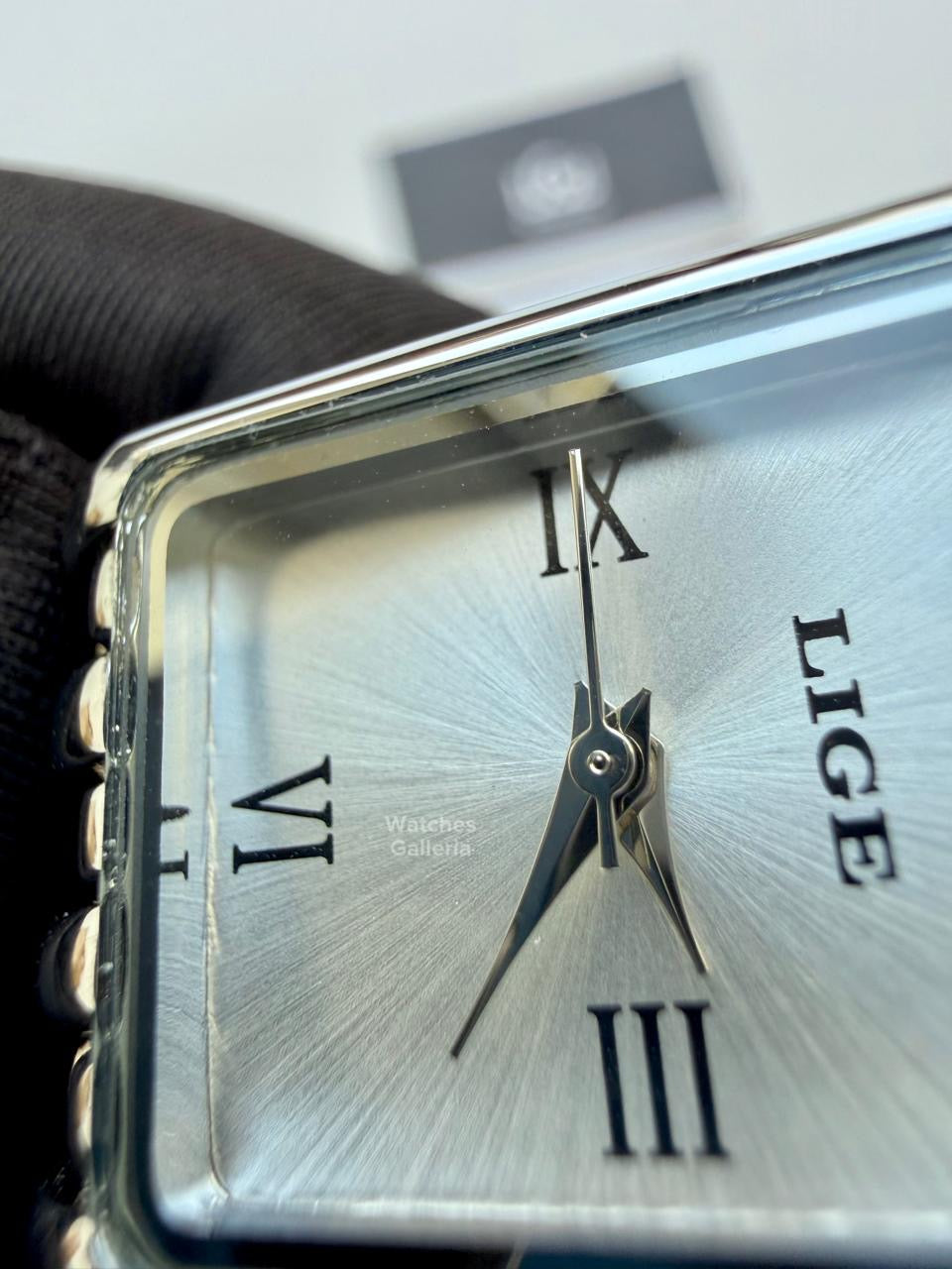 Lige 89156 Tank Women Watch Quartz (Silver) Lige Women Watch