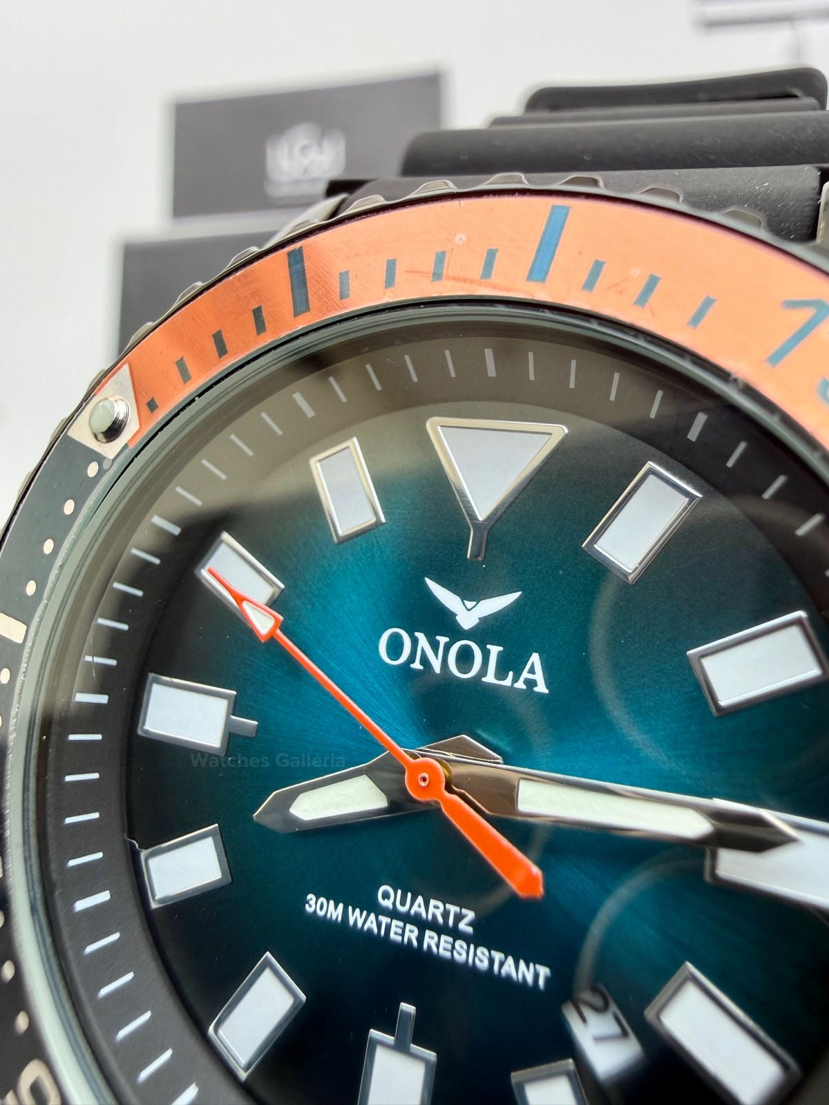 Onola 3850 Sports Diving Style Quartz (Black/Orange) Onola Pakistan