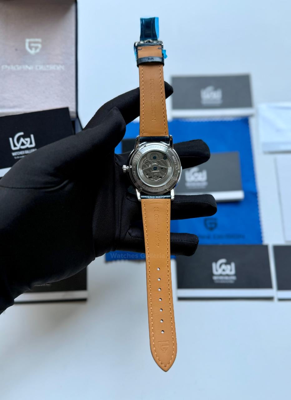 Pagani Design PD1796 Tourbillon Blue in Pakistan – Luxury Automatic Mechanical Men’s Watch with Sapphire Crystal & Exhibition Back