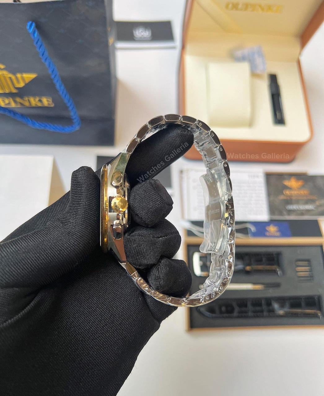 Oupinke Tourbillon Mechanical Watch Automatic (Gold Black) 3186