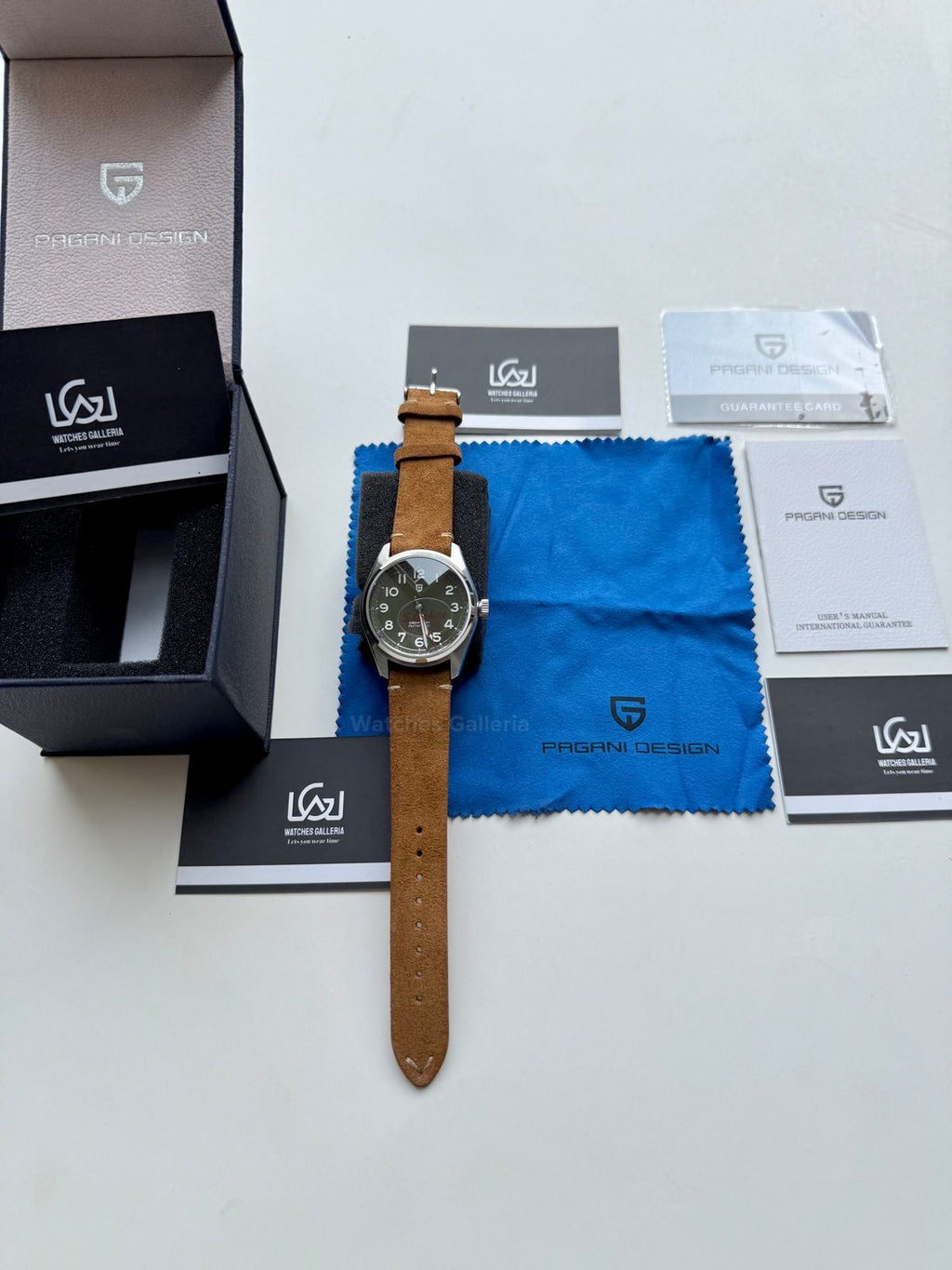 Pagani Design PD1717 Spirit Pilot Automatic (Green Suede Leather Exclusive) Pagani Design in Pakistan