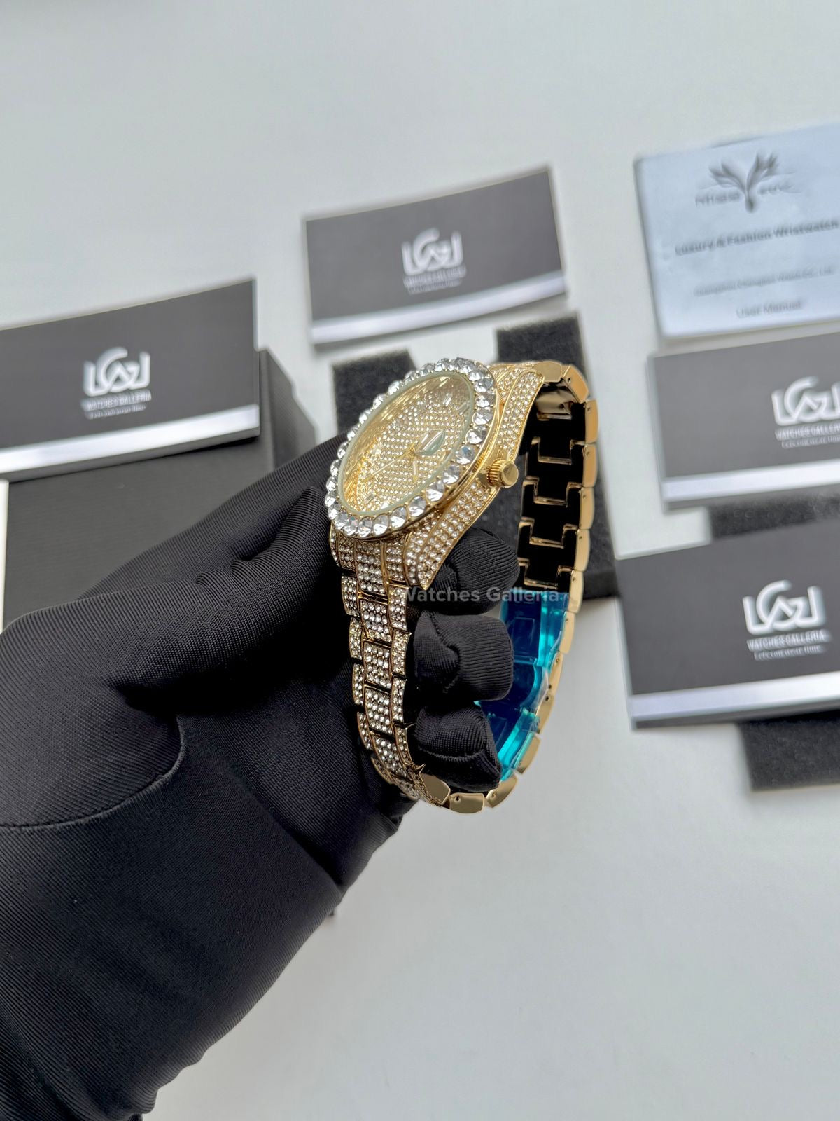 Miss Fox Iced Out Royal Oak Quartz (Gold) MFV332 Watches Galleria