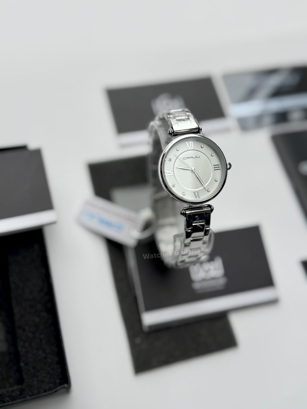 Crrju 2178 Ladies Watch Quartz (Silver) CRRJU Watch Pakistan