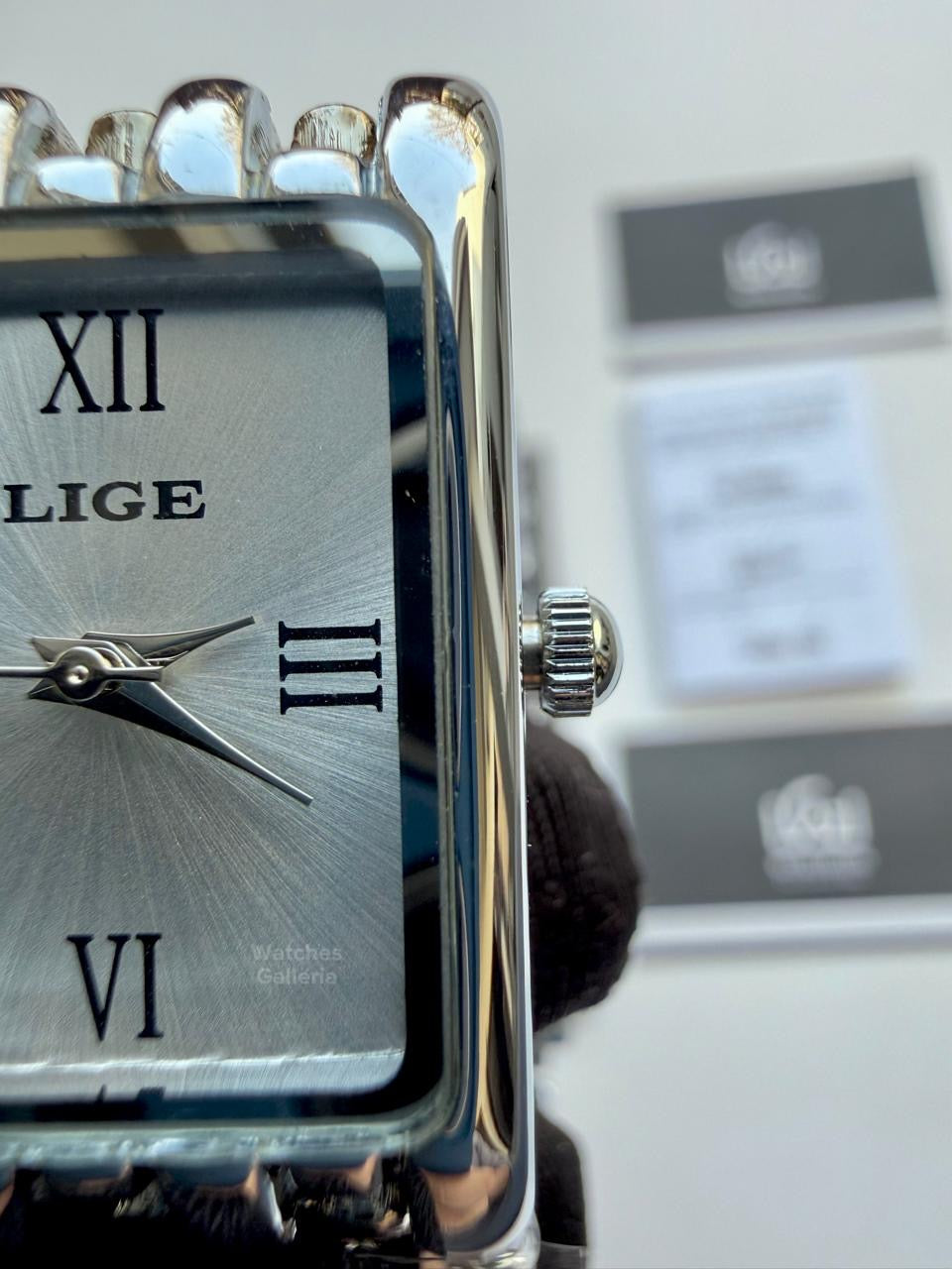 Lige 89156 Tank Women Watch Quartz (Silver) Lige Women Watch