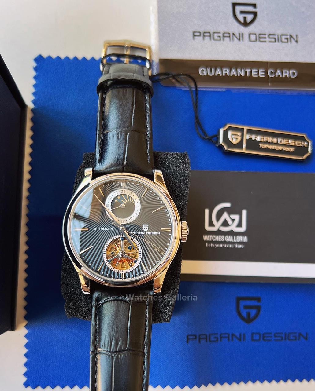 Pagani Design Cocktail Moonphase Tourbillon Automatic (Black) PD1656 "DISCONTINUED"