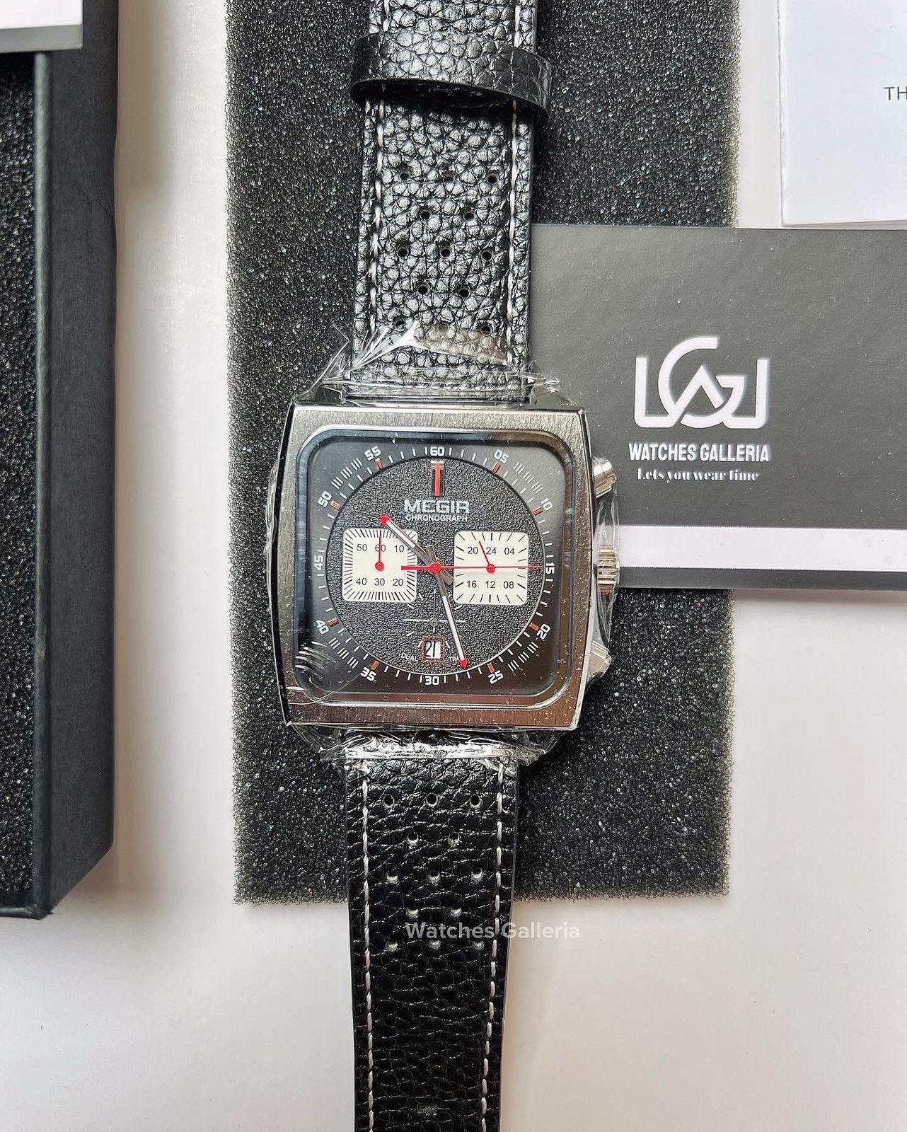 Megir Monaco Chronograph Quartz (Black) ML2182