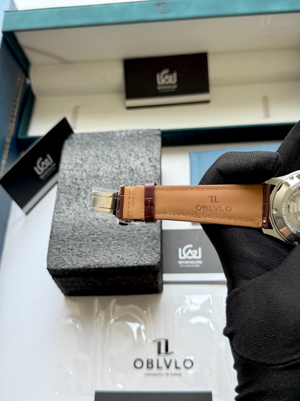 OBLVLO GC (Brown Silver Black) Grand Complications Celestial Automatic Watch Brown & Black Dial with Rose Gold Details, Moving Constellation & Earth Display – OBLVLOGC | Oblvlo