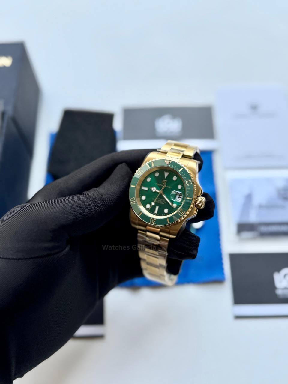 Pagani Design PD1661 Submariner Hulk (Gold Green) Pagani Design in Pakistan
