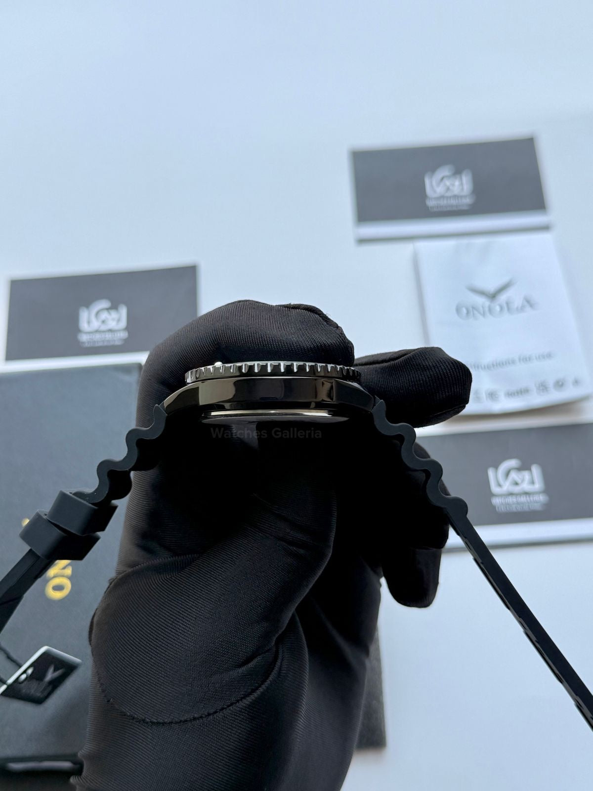 Onola 3850 Sports Diving Style Quartz (Black/Orange) Onola Pakistan