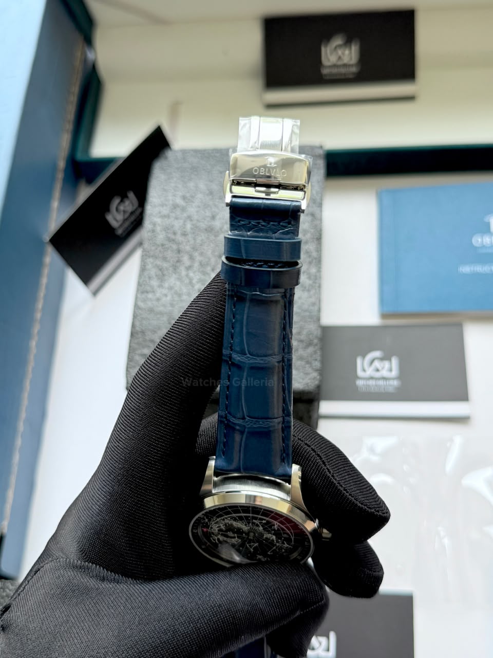 OBLVLO GC (Blue Silver Black) Grand Complications Celestial Automatic Watch Brown & Black Dial with Rose Gold Details, Moving Constellation & Earth Display – OBLVLOGC
