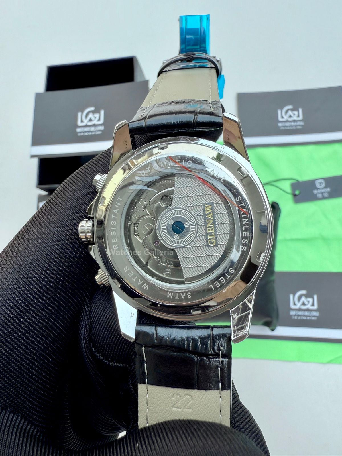 Glenaw Moonphase Automatic (Black) GL8919 Watches Galleria