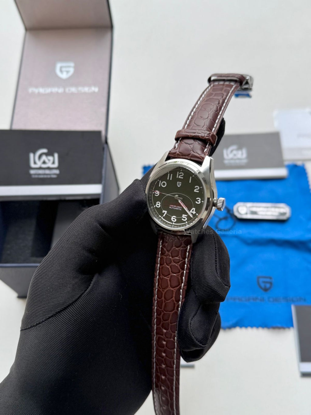 Pagani Design PD1717 Spirit Pilot Automatic (Green Leather Exclusive) Pagani Design in Pakistan