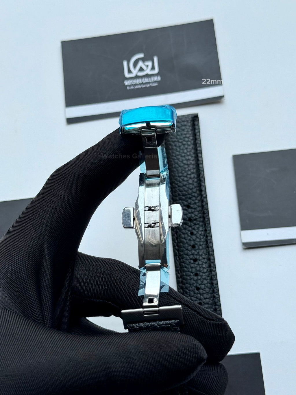 Premium Leather Strap 22mm | Master Lock Deployment Clasp | Universal Fit