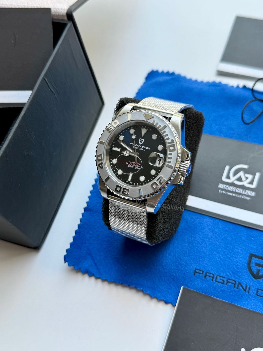 Pagani Design PD1651 YachtMaster Deep Sea 40mm Automatic – Seiko NH35A Japan Movement | Sapphire Crystal | 100M WR | Mesh Bracelet