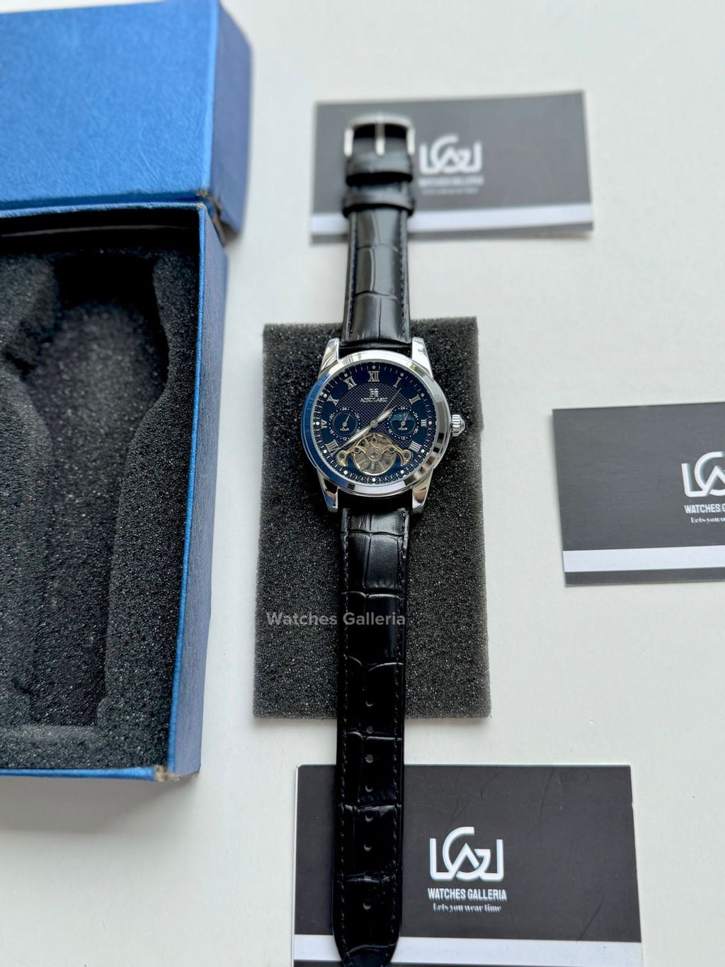 Aokulasic Calendar Flywheel Watch Automatic (Black) AOKU1701 Watches Galleria