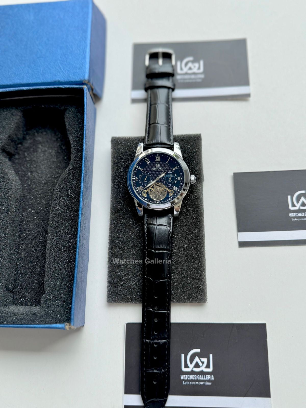 Aokulasic Calendar Flywheel Watch Automatic (Black) AOKU1701 Watches Galleria