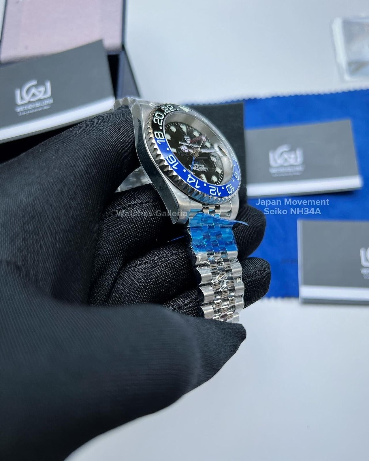 Pagani Design GMT Master Automatic Seiko NH34A (Batman) PD1662A