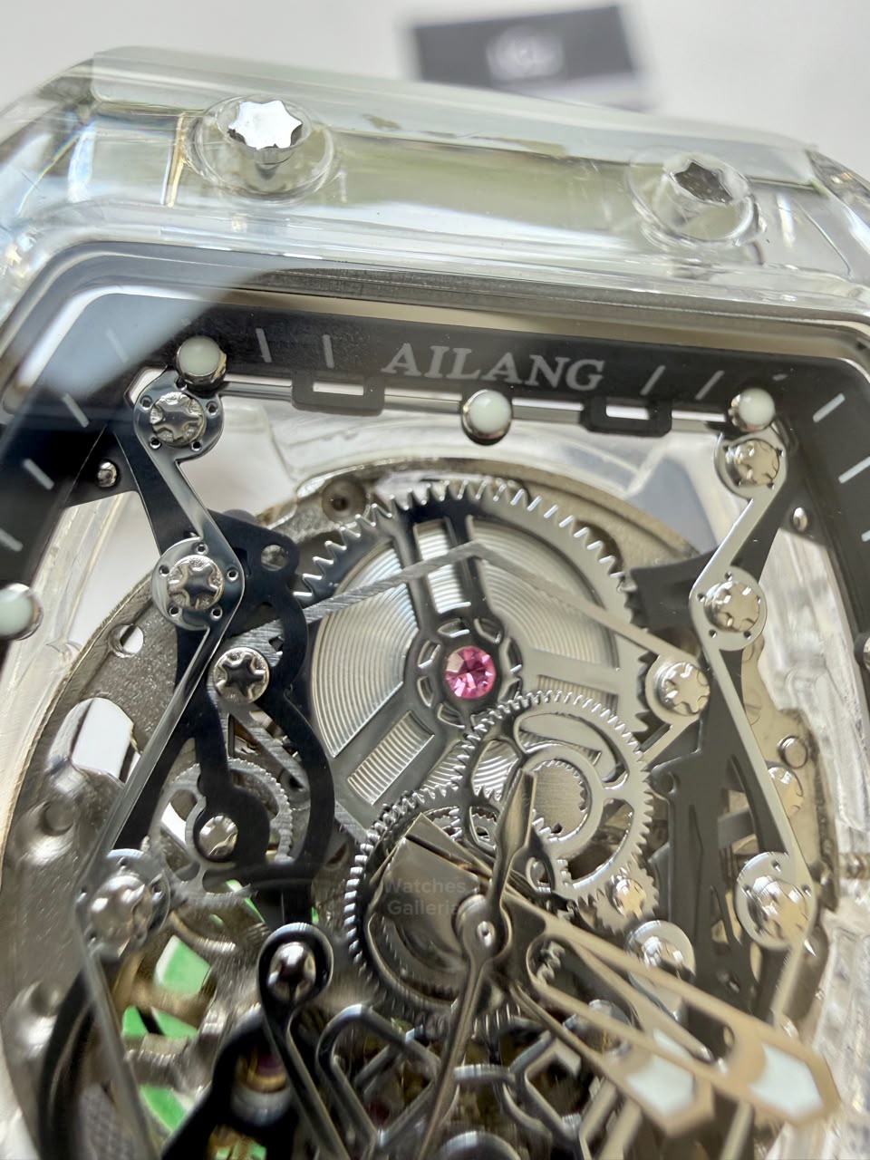 Ailang 8109 Skeleton Watch for Men White Blue Automatic Mechanical Watch Original Ailang Watch Pakistan