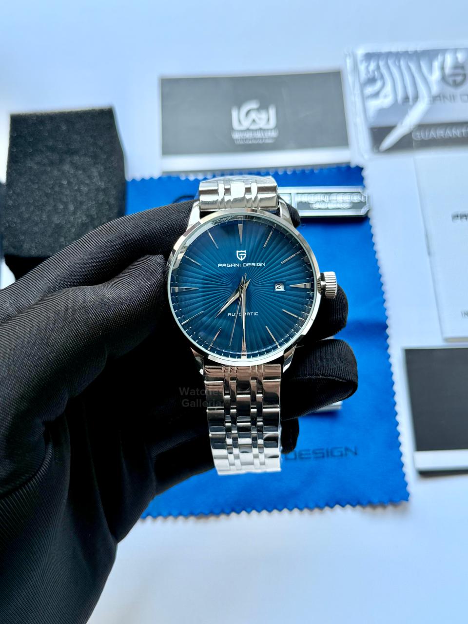 Pagani Design PD2770 Cocktail Black Dial Automatic Watch – Complete Calendar | Seagull 2813 | Leather Strap | Pagani Design Cocktail Watch | Buy Pagani Design in Pakistan