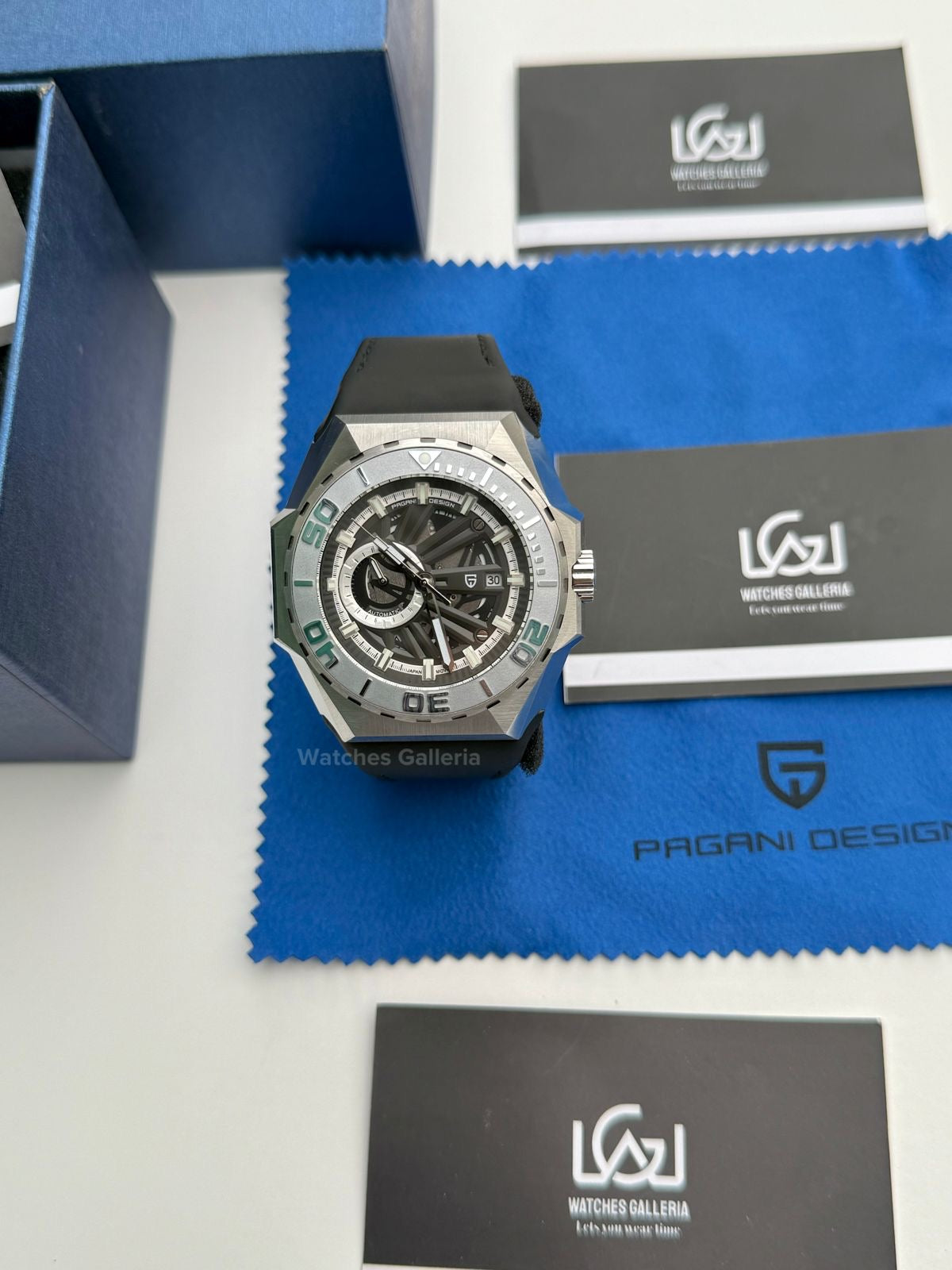 Pagani Design Werdelin Japan Automatic Movement (Silver/Black) PDys007 Watches Galleria