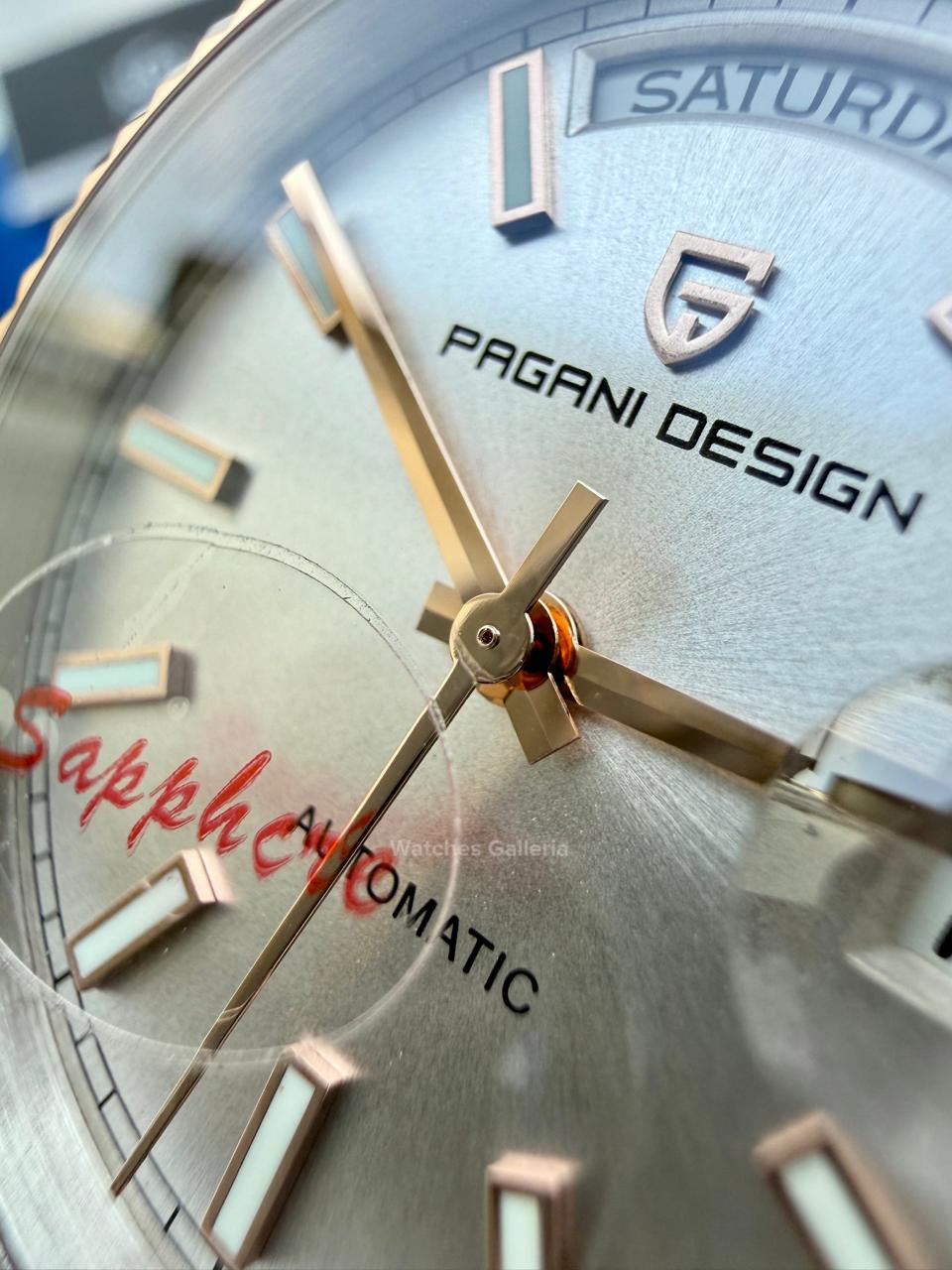 Pagani Design PD1752 Date Day Automatic (Two Tone Silver) New Release Pagani Design in Pakistan