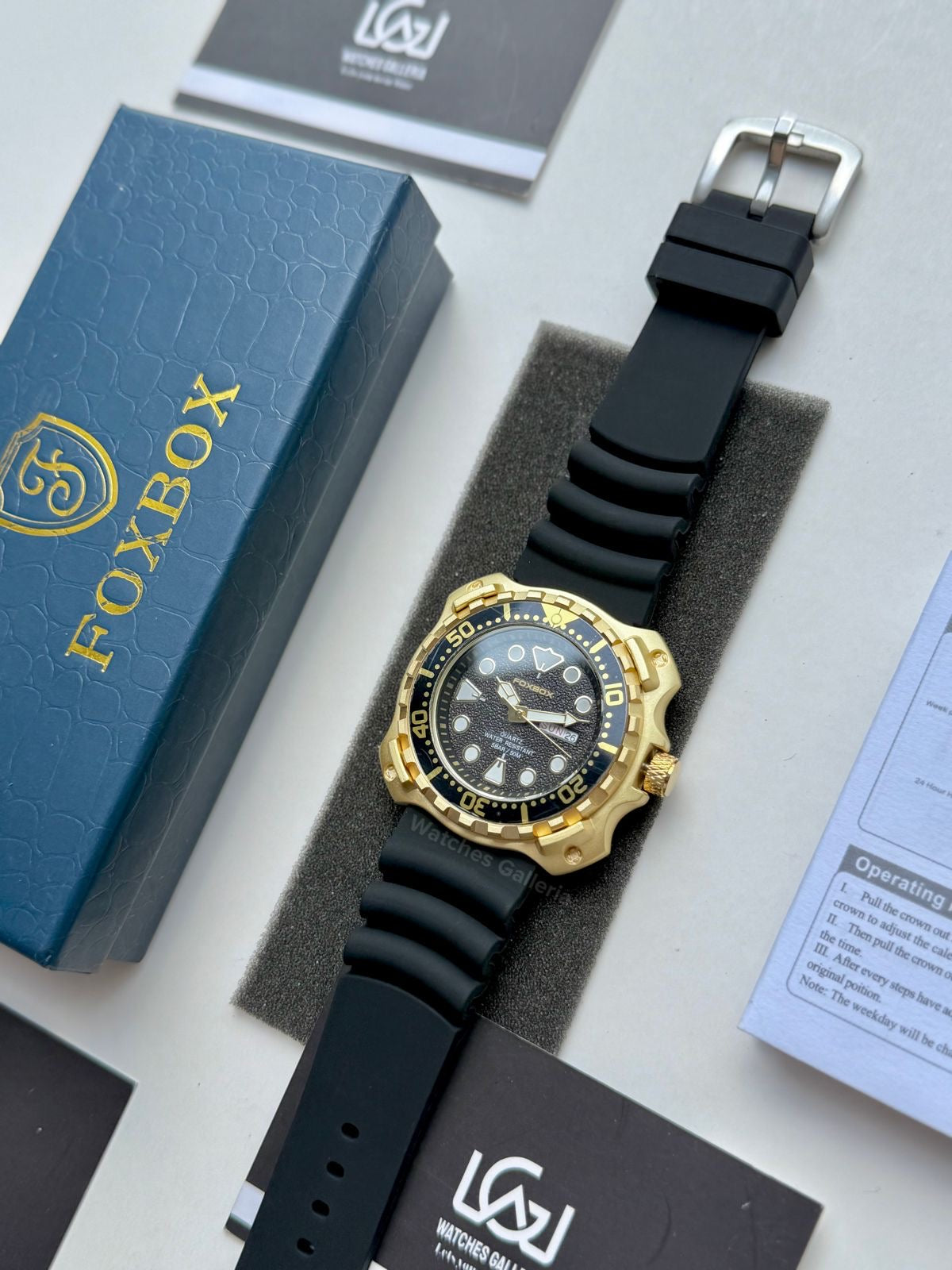 Foxbox Military Style (Gold Black) FB0044 Watches Galleria
