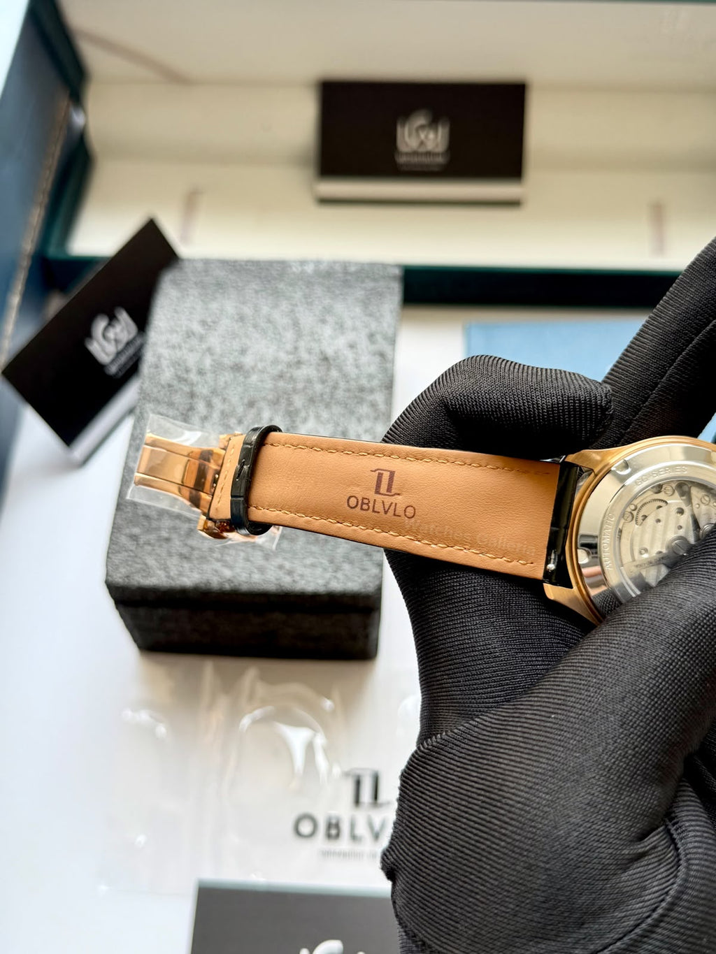 OBLVLO GC (Black Rose Gold) Grand Complications Celestial Automatic Watch Brown & Black Dial with Rose Gold Details, Moving Constellation & Earth Display – OBLVLOGC | Oblvlo