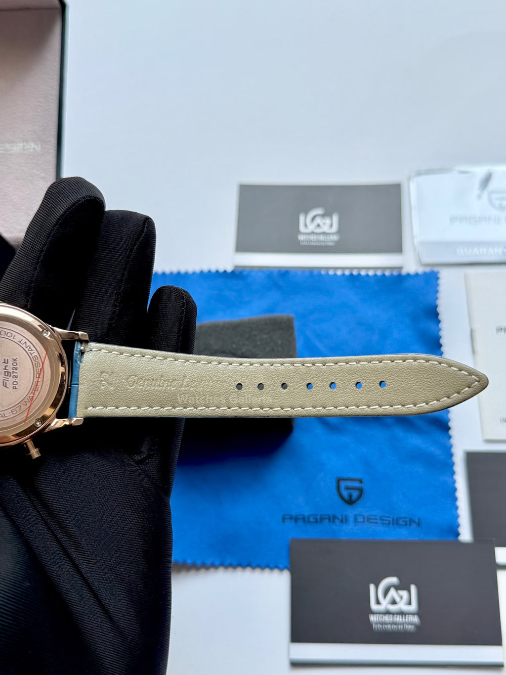 Pagani Design PD2720K |  Blue Rose Gold White | Flight Chronograph Limited Edition Blue Rose Gold White Quartz Watch