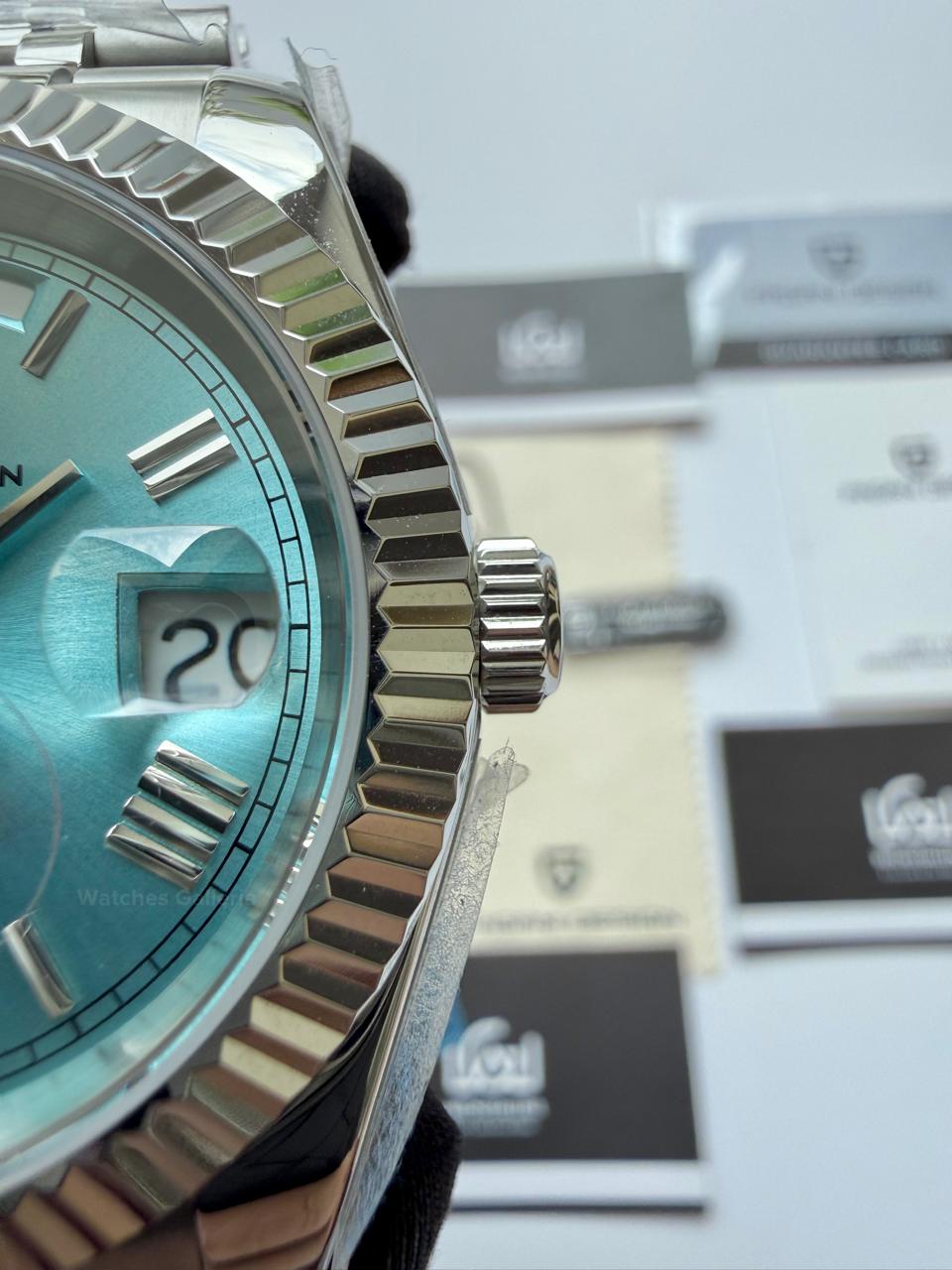 Pagani Design PD1783 Date Day Ice Blue Jubilee Edition Automatic Watch | Seiko NH36A | Sapphire Crystal | 100M Waterproof | Pakistan