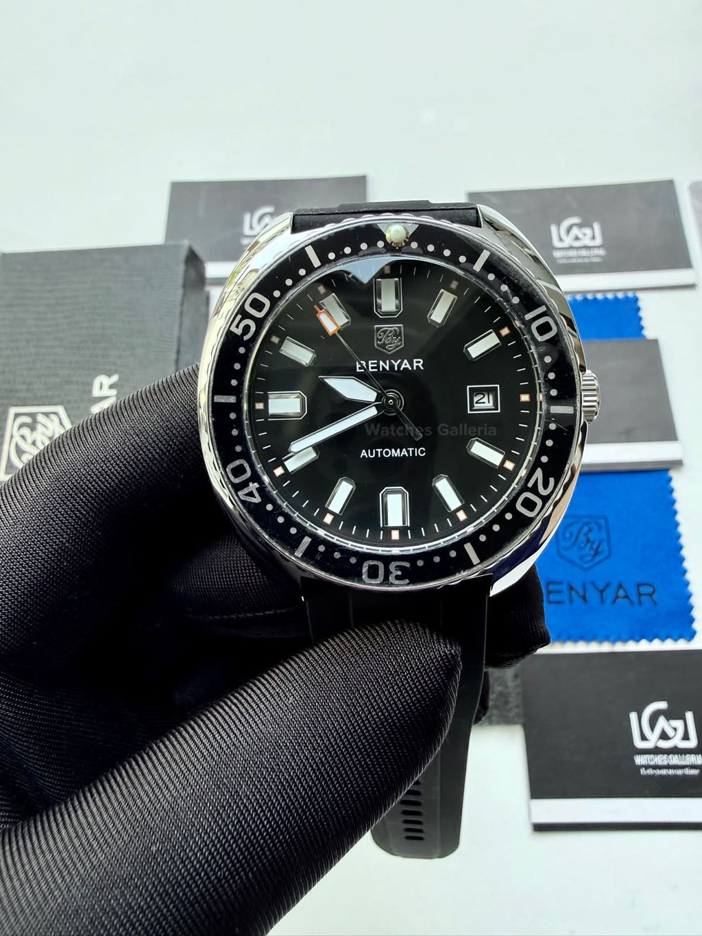 Benyar BY5211 Turtle Automatic Black Dial Luxury Men’s Watch in Pakistan – Stainless Steel Automatic Watch