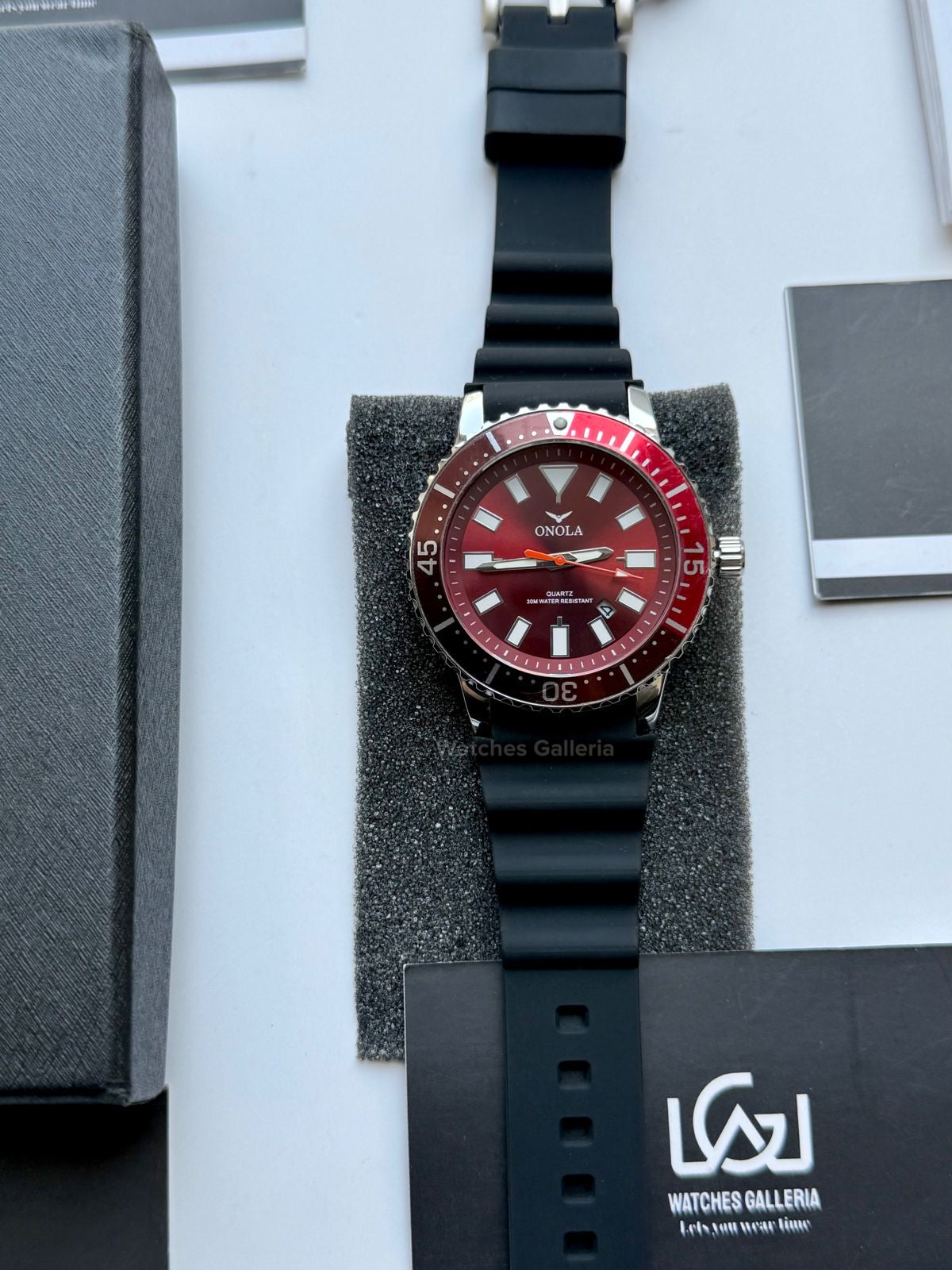 Onola 3850 Sports Diving Style Quartz (Red) Onola Pakistan