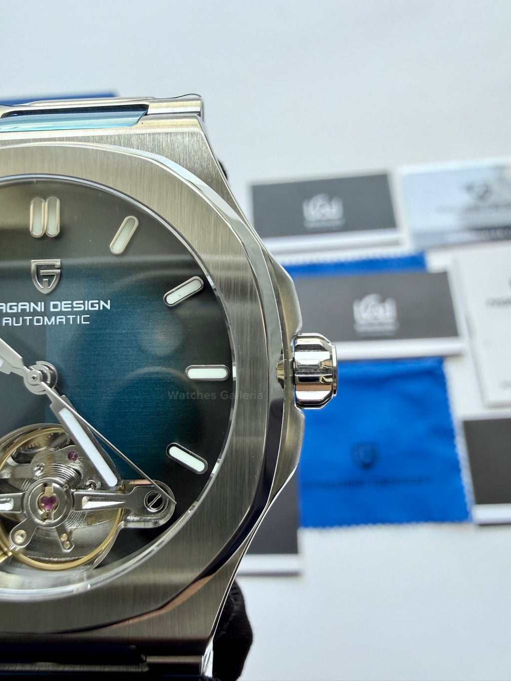 Pagani Design PDys025 Nautilus Flywheel Blue 42mm Automatic – Sapphire Glass | Skeleton Dial | Exhibition Back