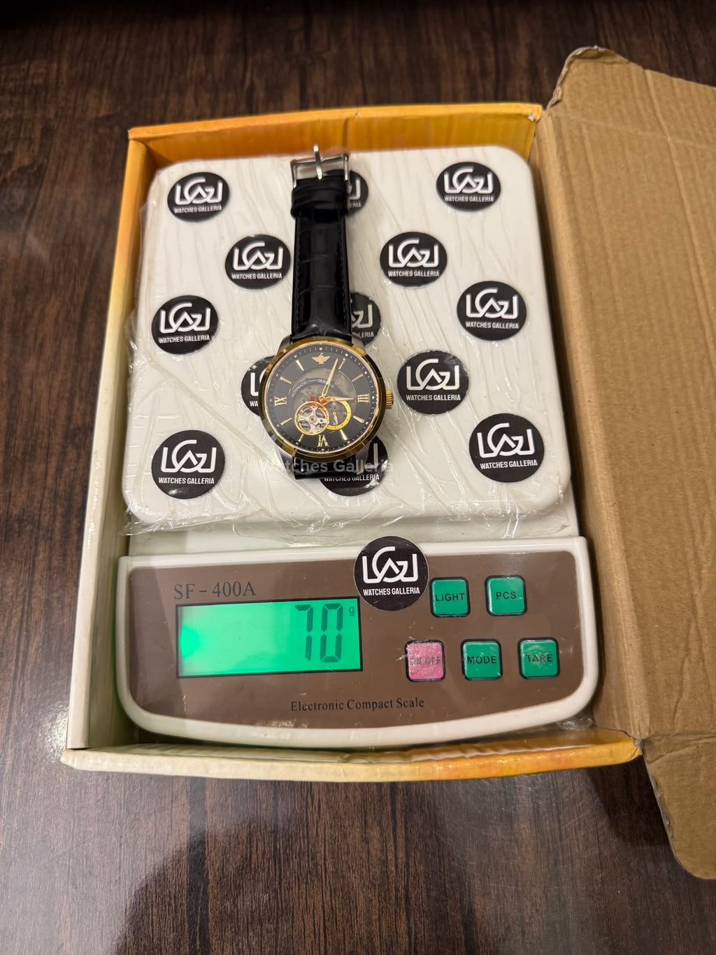 Oupinke G3190 (Black Leather) Open Heart Automatic Watch with Miyota 8215 Japanese Movement, Sapphire Crystal, Luminous Dial & Black Leather Strap
