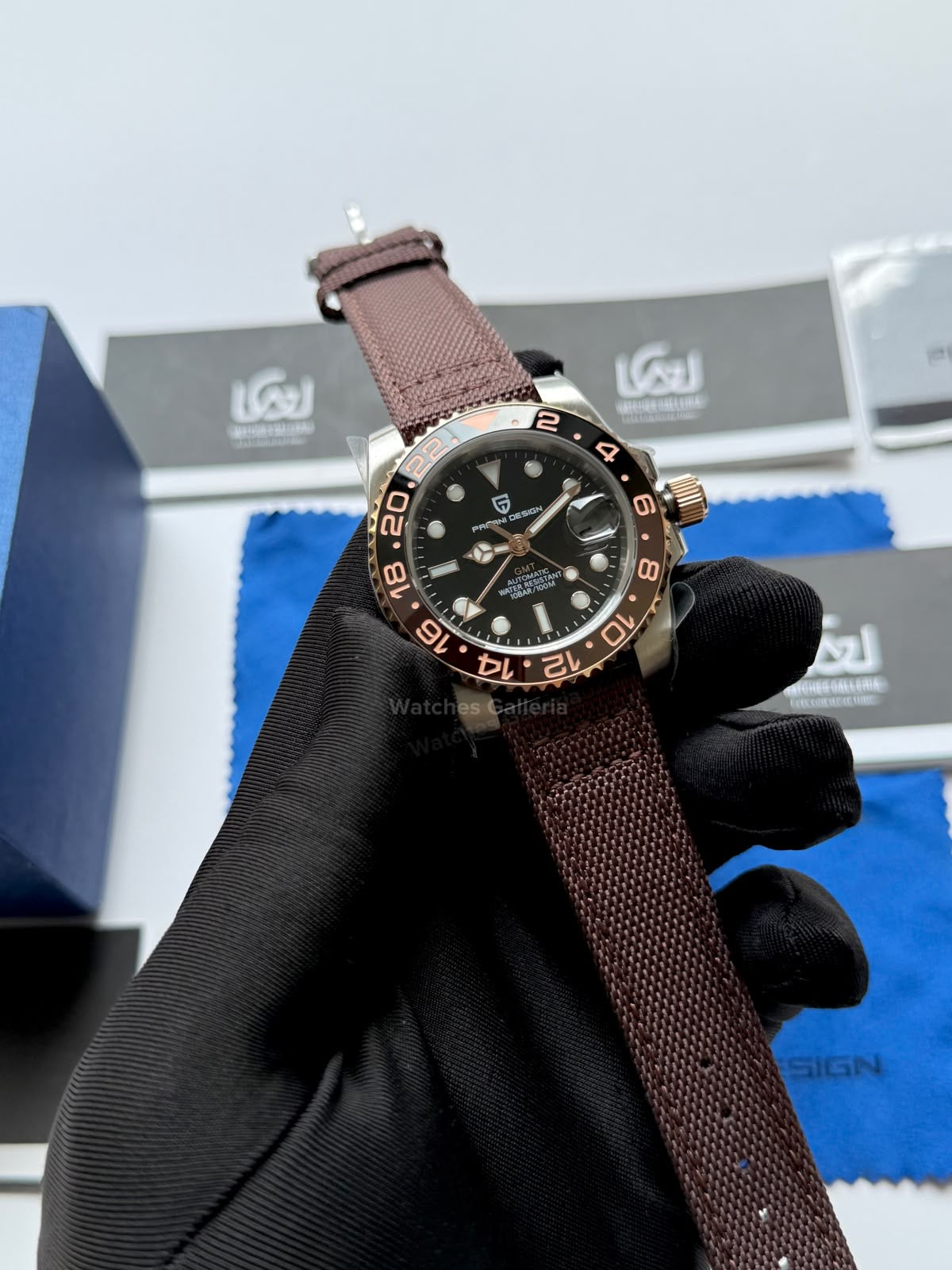Pagani Design PD1662 GMT Master II Rootbeer Automatic GMT Watch – Limited Edition, Two-Tone Jubilee Stainless Steel Bracelet, Ceramic Rotating Bezel, Sapphire Crystal & Dual Time Zone