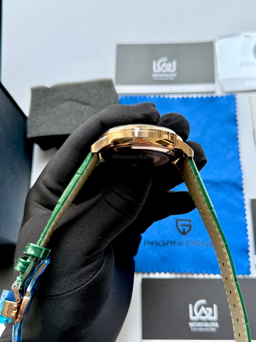 Pagani Design PD2720K | Green Rose Gold White | Flight Chronograph Limited Edition Blue Rose Gold White Quartz Watch