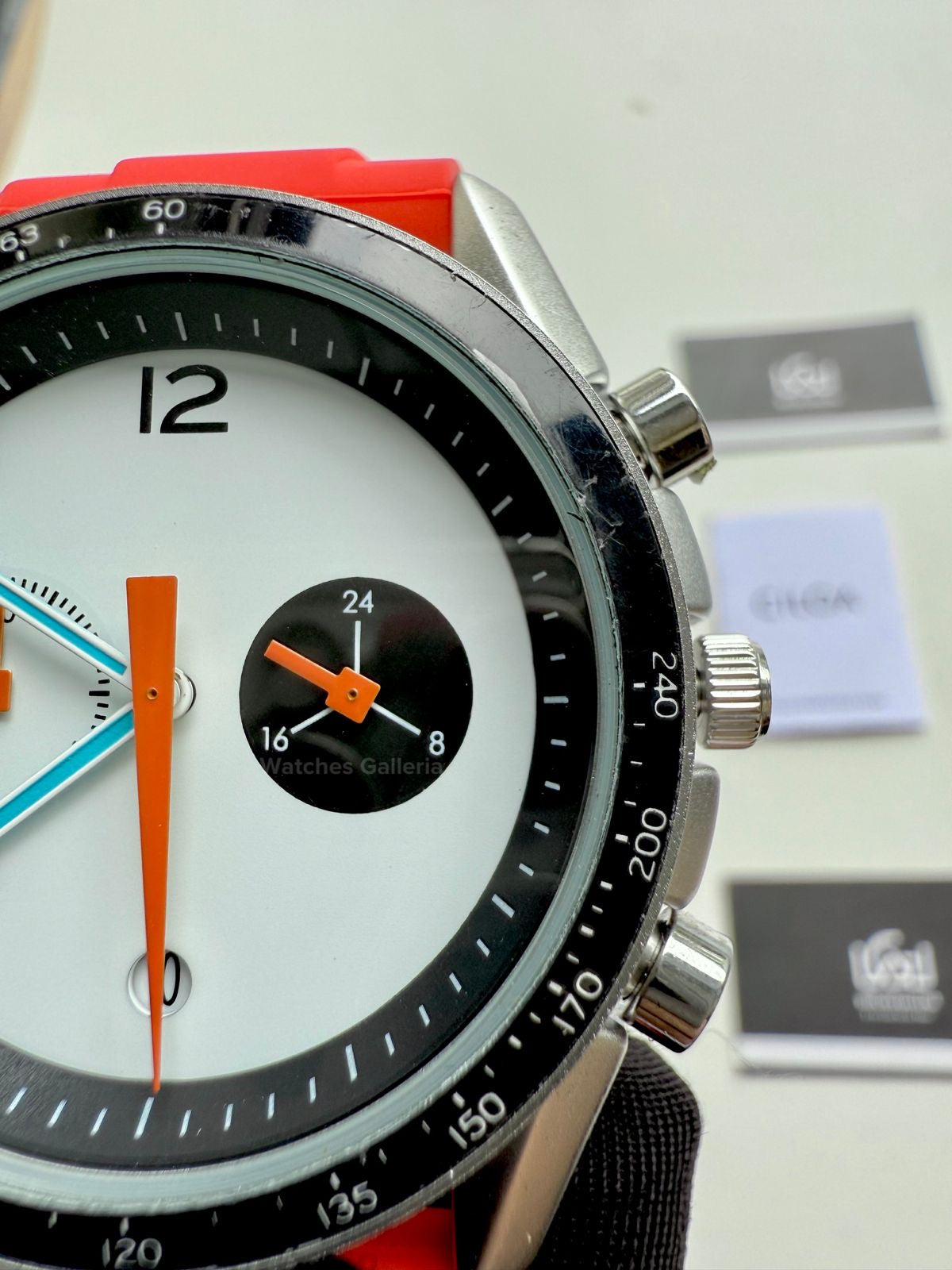 Ciloa Chronograph Leather Quartz (White) ciloa507 Watches Galleria