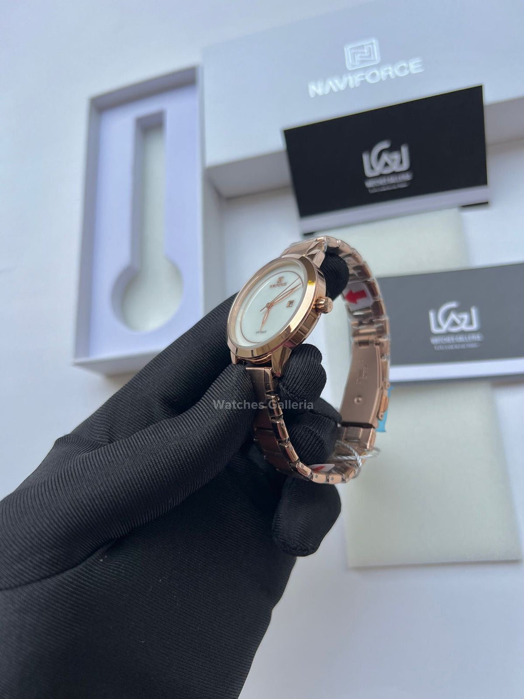 Naviforce Ladies Date Just (Rose Gold) NF5008L Watches Galleria