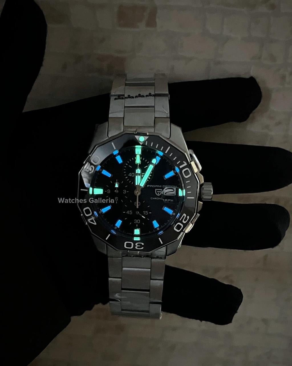 Pagani Design Aquaracer Chronograph Quartz (Black) PD1617 “DISCONTINUED”