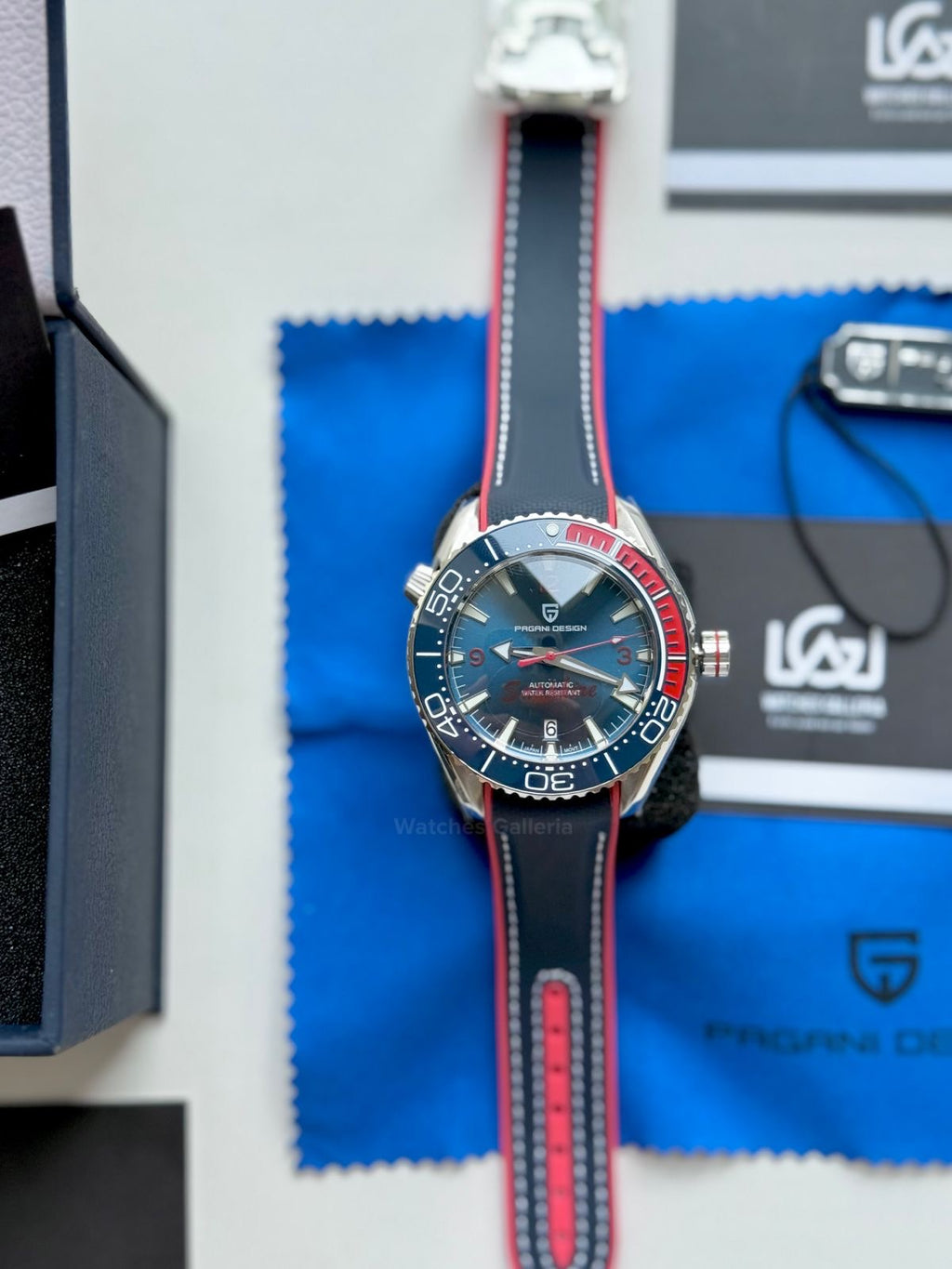 Pagani Design Sea Master Planet Ocean Automatic PD1679 (Blue/Red) Pagani Design in Pakistan