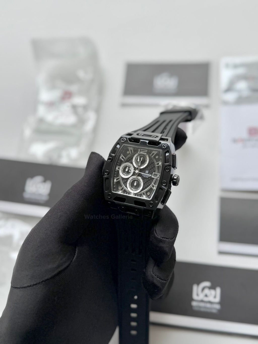 Naviforce NF7105 Tonneau Watch (Black) Naviforce Watch in Pakistan
