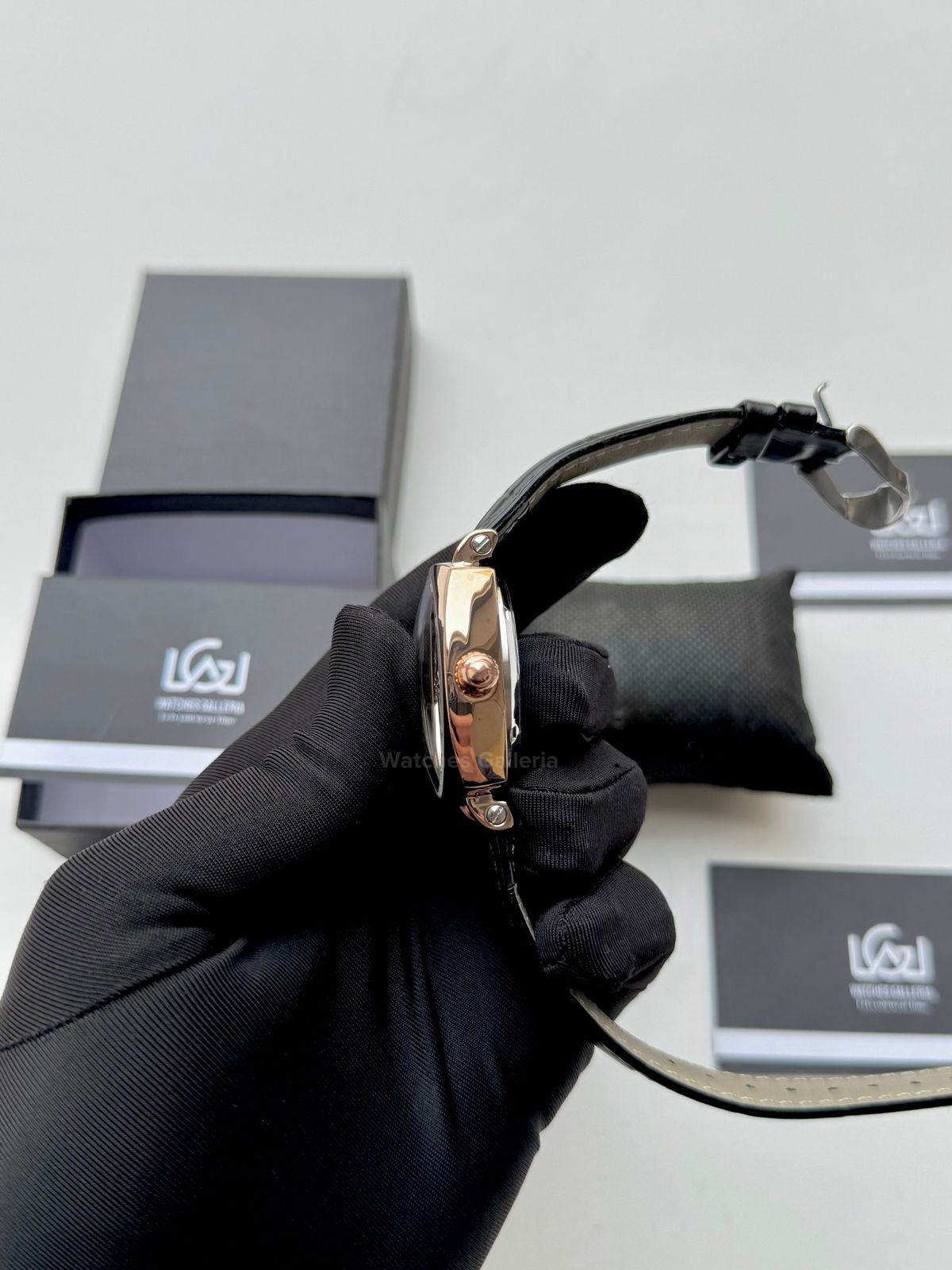 Aokulasic AOKU001 Moonphase Flywheel (Black/Rose Gold) Aokulasic Watch in Pakistan