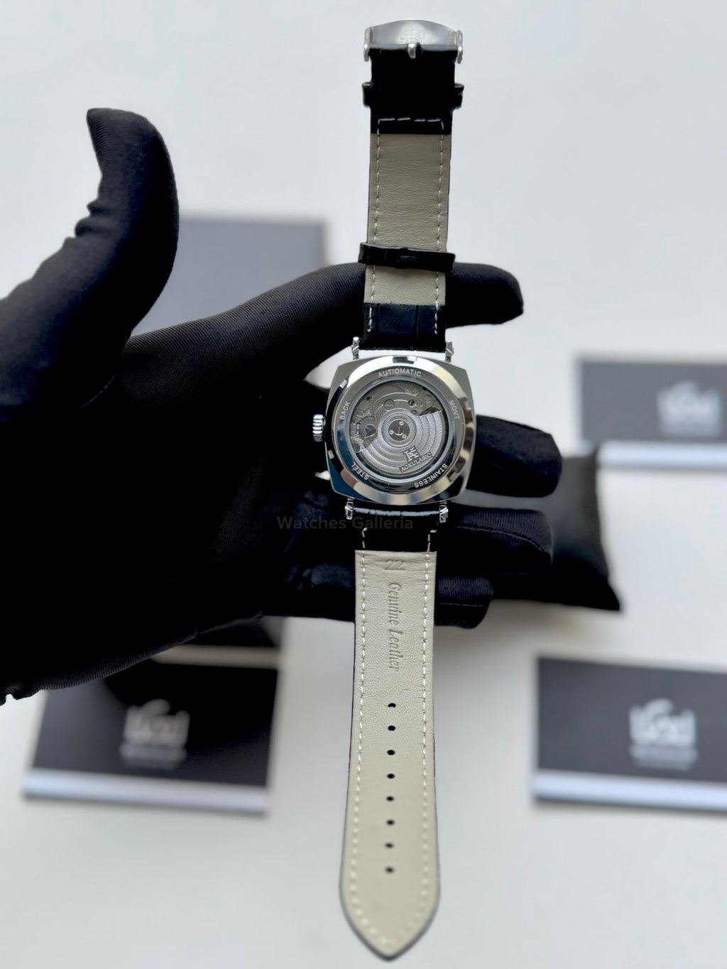 Aokulasic Watch AOKU0001 Moonphase Flywheel (Black Silver) Aokulasic Watch in Pakistan