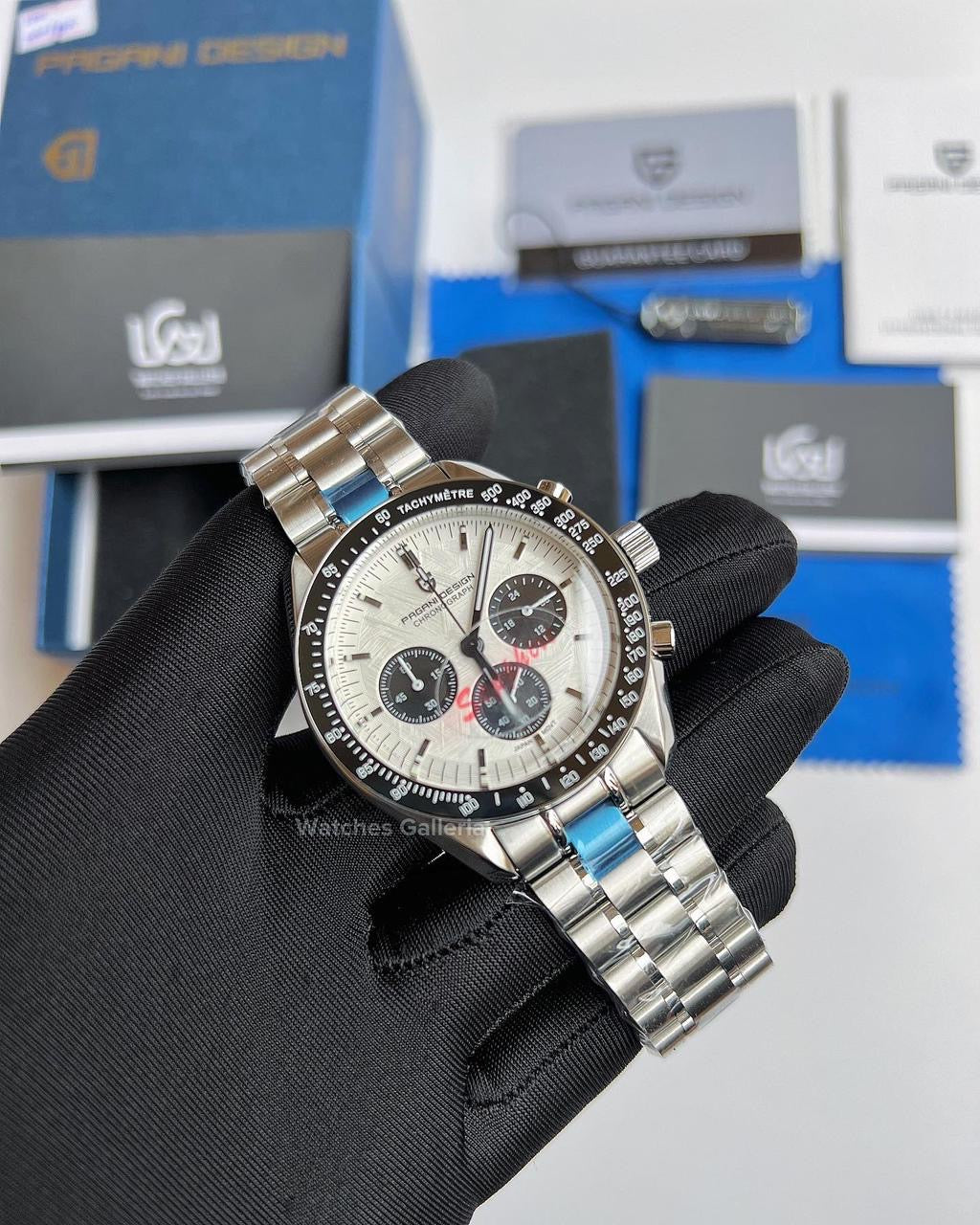 Pagani Design Speedmaster Moonwatch Quartz (White Meteorite) PD1701