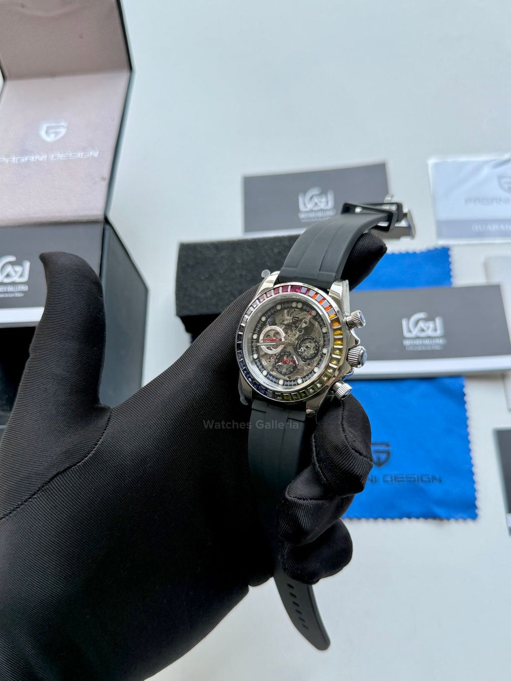 Pagani Design Rainbow Skeleton Automatic PD1653 (Silicon) Pagani Design in Pakistan