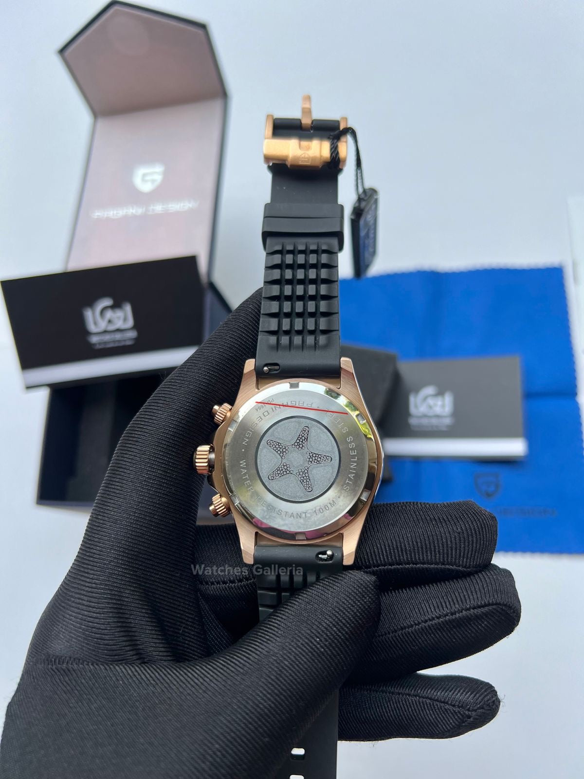 Pagani Design Daytona Quartz Watch (Rose Gold Meteorite) PD1664 Watches Galleria