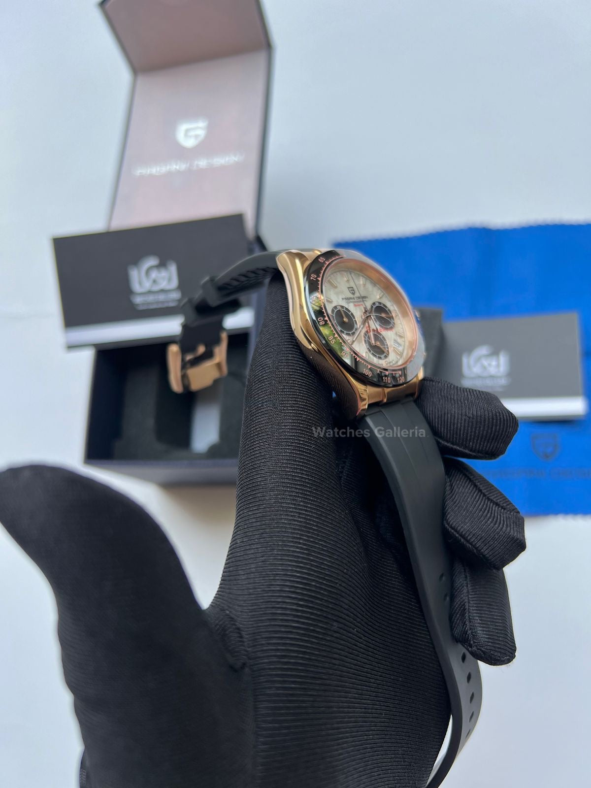 Pagani Design Daytona Quartz Watch (Rose Gold Meteorite) PD1664 Watches Galleria