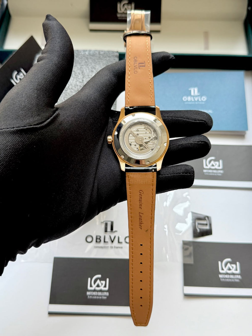 OBLVLO GC (Black Rose Gold) Grand Complications Celestial Automatic Watch Brown & Black Dial with Rose Gold Details, Moving Constellation & Earth Display – OBLVLOGC | Oblvlo